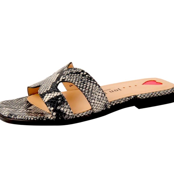 Jon Josef | Sandals | H Style | B&W Snake Print | 8